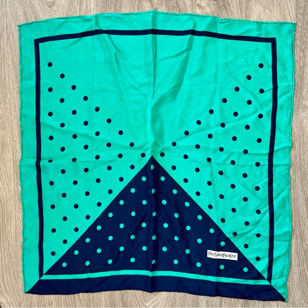 Set of 2 scarves YSL Nina Ricci Yves Saint Laurent - Picture 2 of 8